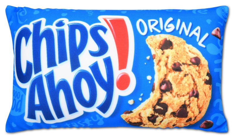 iscream Chips Ahoy Package Photoreal Print 12 x 7 Microbead Mini Accent Pillow