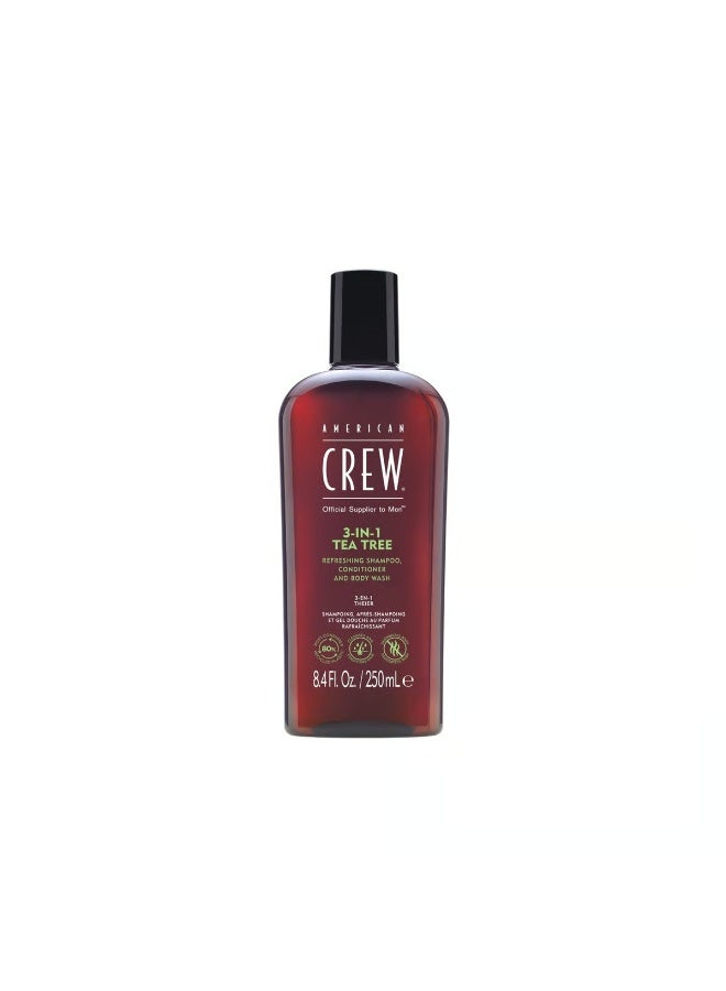 American Crew 3-In-1 Tea Tree Shampoo, Conditioner and Body Wash - Image 1