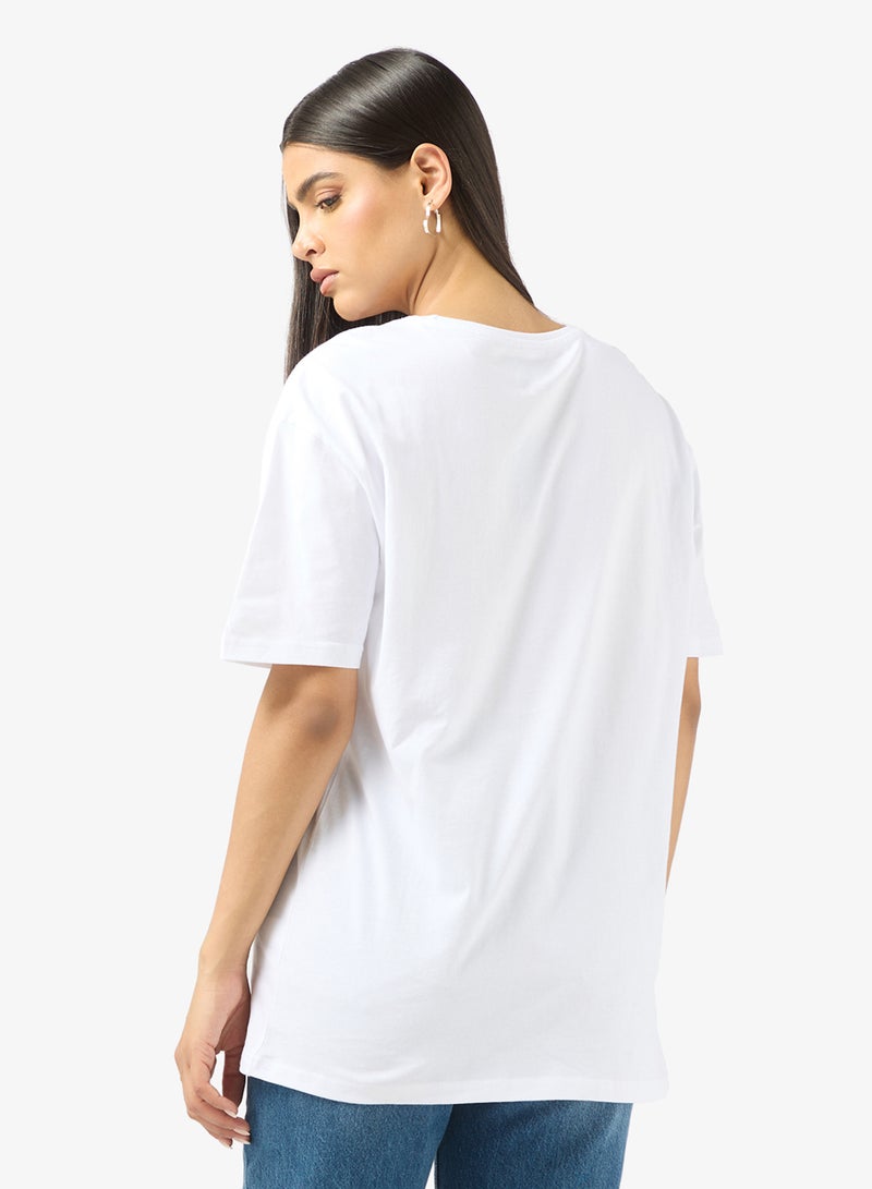 Ginger Cotton Oversize Travel Graphic T-shirt - Image 2