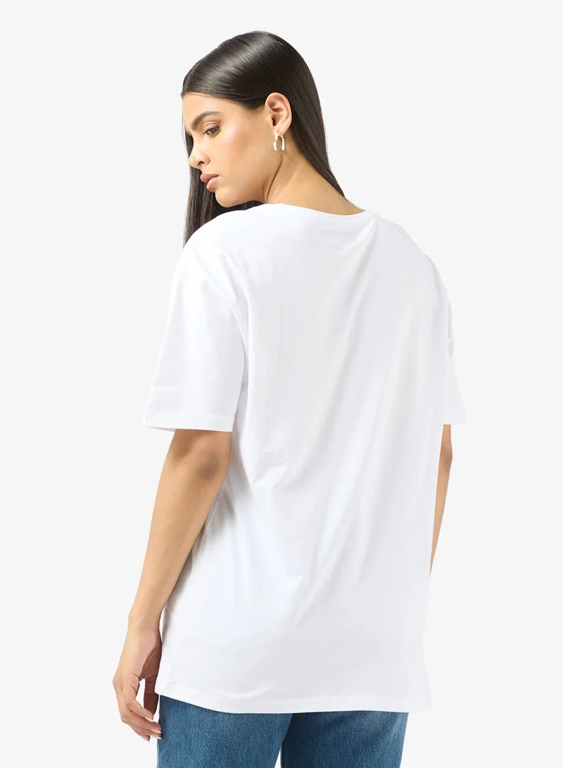 Ginger Cotton Oversize Travel Graphic T-shirt