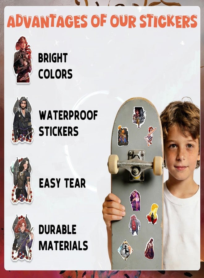 Pounchi 33 Game Stickers (100 Pcs) Cartoon Video Game PVC Sticker, Gifts for Laptop Water Bottle Skateboard Party Supplies Decorations Teens Kids - Image 2