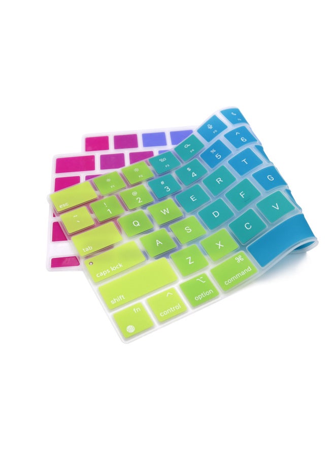 Generic - Applicable To MacBook Apple Full Model Protective Film 15 Gradient Colorful 13pro Apple Keyboard Film Air Dustproof M-Color:Keyboard Film Carton Packaging-Size:MacBook Air 15（A2941） - Image 1
