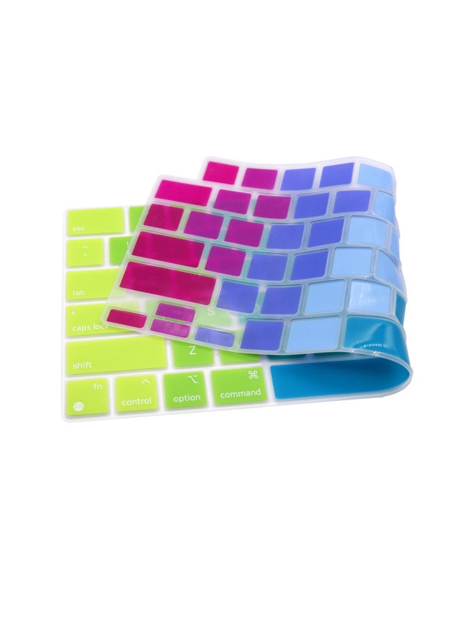 Generic - Applicable To MacBook Apple Full Model Protective Film 15 Gradient Colorful 13pro Apple Keyboard Film Air Dustproof M-Color:Keyboard Film Carton Packaging-Size:MacBook Air 15（A2941） - Image 1