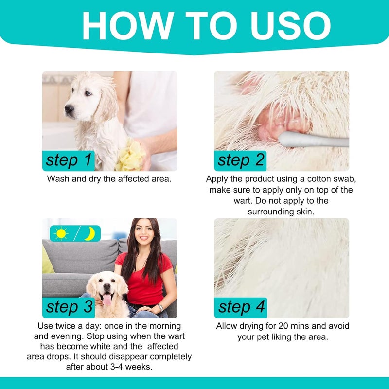 Tiuedu Dog Wart Remover, Warts Removal Treatment, No Harm, and Pain-Free Dog Skin Tag Remover - Image 2