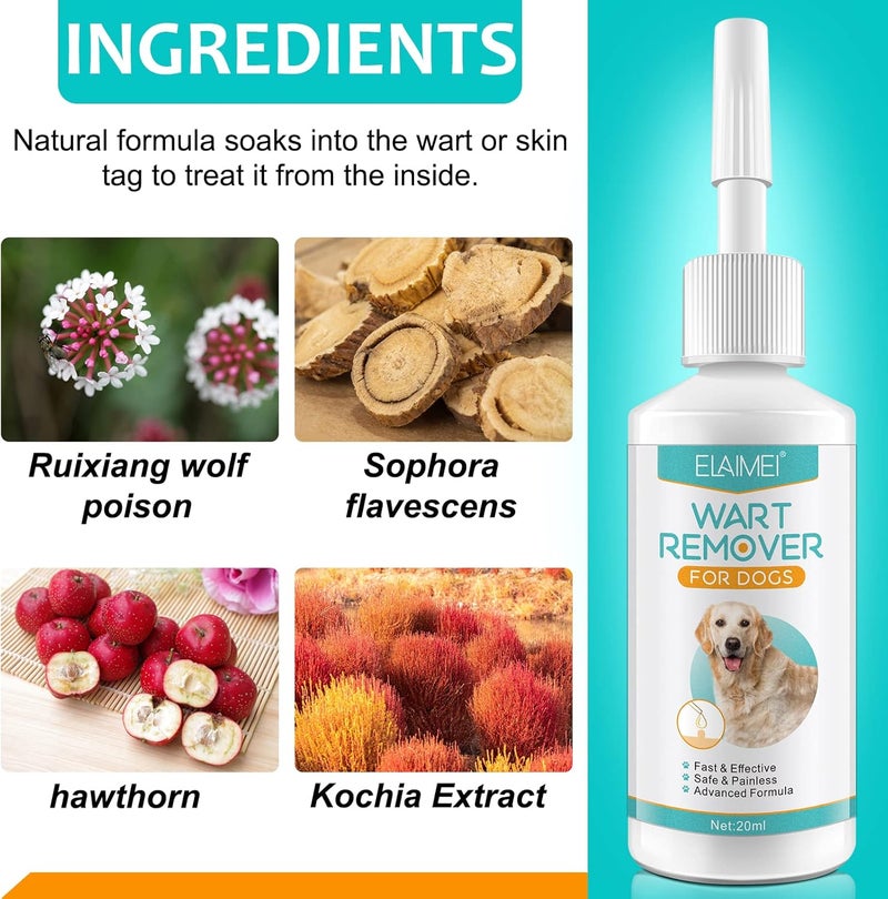 Tiuedu Dog Wart Remover, Warts Removal Treatment, No Harm, and Pain-Free Dog Skin Tag Remover - Image 5