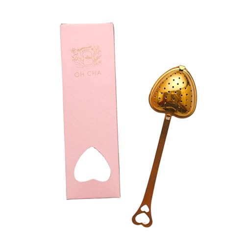 OH CHA - Heart Shaped Tea Infuser Combo, 2pcs | Golden & Silver Stainless Steel | Tea Strainer for Everyday Use | BPA Free, Durable | 14cms - Image 5