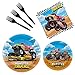 BQK 96 Pcs Monster Truck Plates and Napkins Monster Truck Birthday Decorations and Party Supplies - Image 3