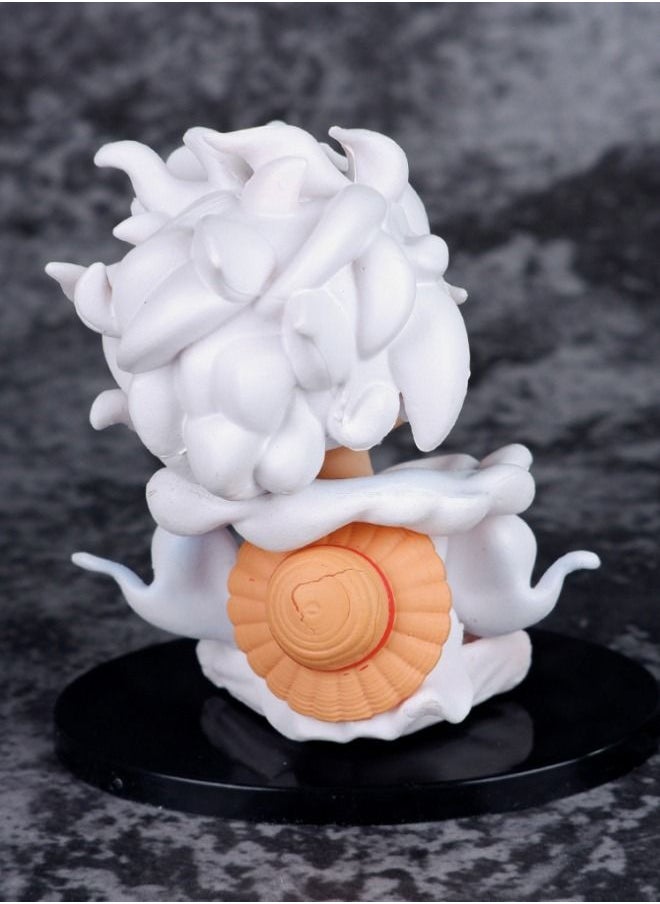 One Piece Anime One Piece Luffy Action Figure, Fifth Gear Nika Luffy Figure Toy with Base, One Piece Figure Car Decoration, Super Collectible Anime Action Figure Toy 8.5*9 CM  - Image 4