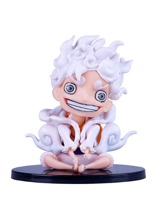 One Piece Anime One Piece Luffy Action Figure, Fifth Gear Nika Luffy Figure Toy with Base, One Piece Figure Car Decoration, Super Collectible Anime Action Figure Toy 8.5*9 CM  - Image 1