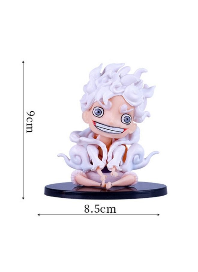 One Piece Anime One Piece Luffy Action Figure, Fifth Gear Nika Luffy Figure Toy with Base, One Piece Figure Car Decoration, Super Collectible Anime Action Figure Toy 8.5*9 CM  - Image 2