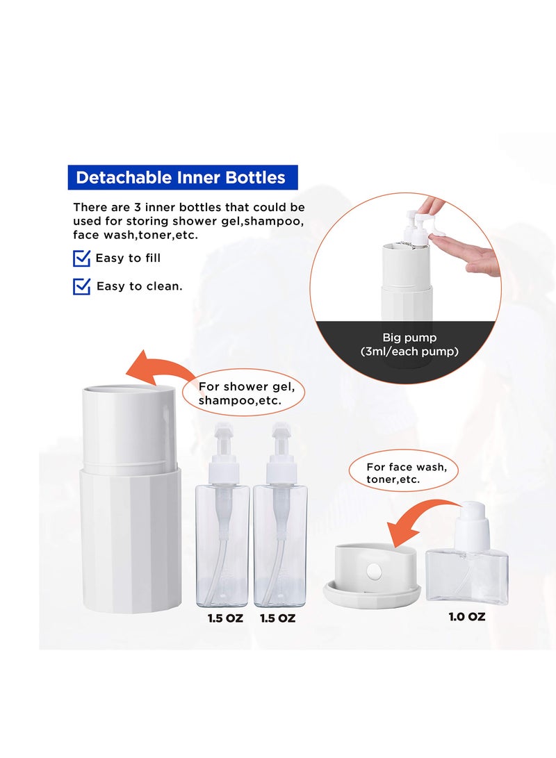 Excefore Portable Travel Toothbrush Case 6 in 1 Travel Toothbrush Holder with Cover Travel Toothbrush Kit Travel Accessories Toothbrush Holder Travel Toothbrush Travel Containers Brush Tooth Cases - Image 3