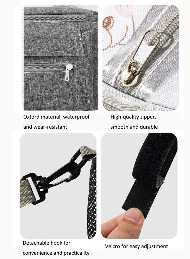 Aissiora Waterproof Wear-Resistant Stroller Baby Bag Multi-Functional Storage Organizer for Outdoor Mother and Baby Everyday Use - Image 4