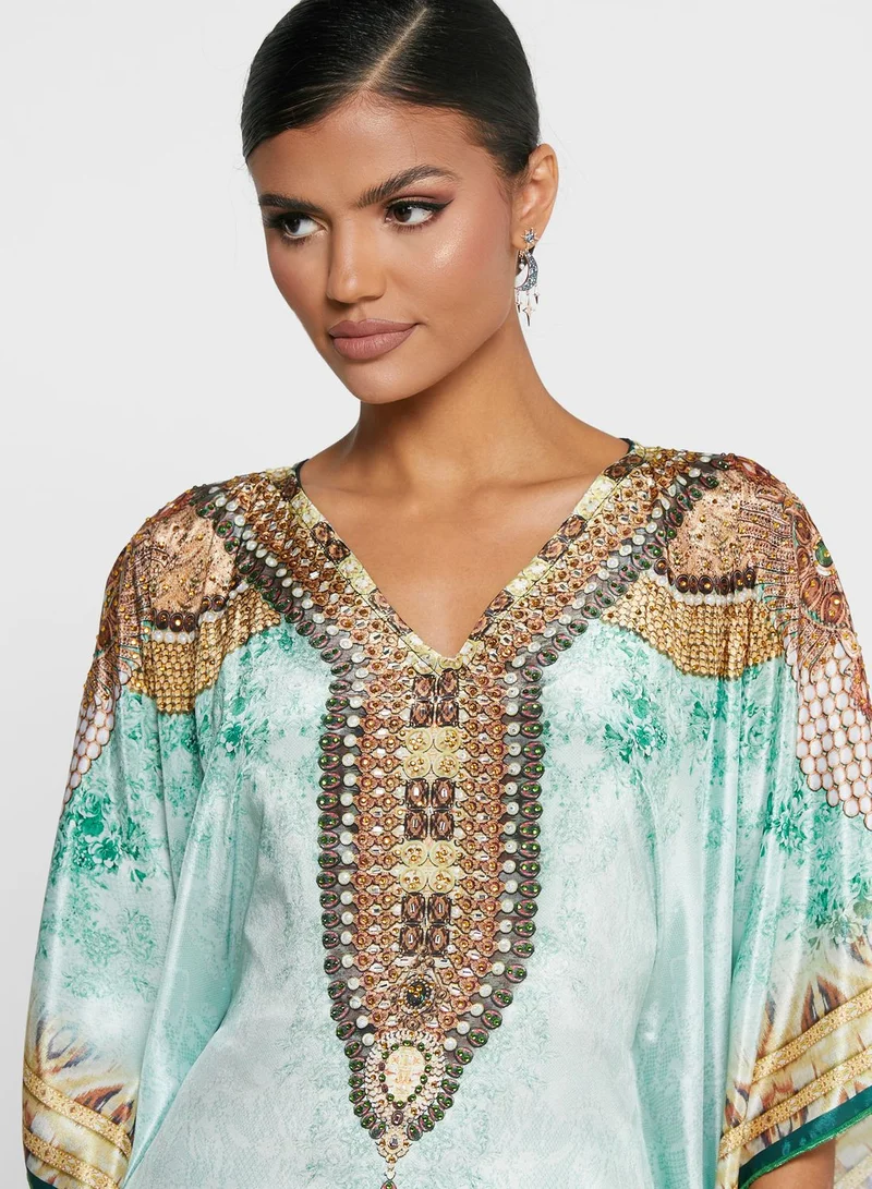 ARABIAN CLOSET Digital Print Oversized Kaftan