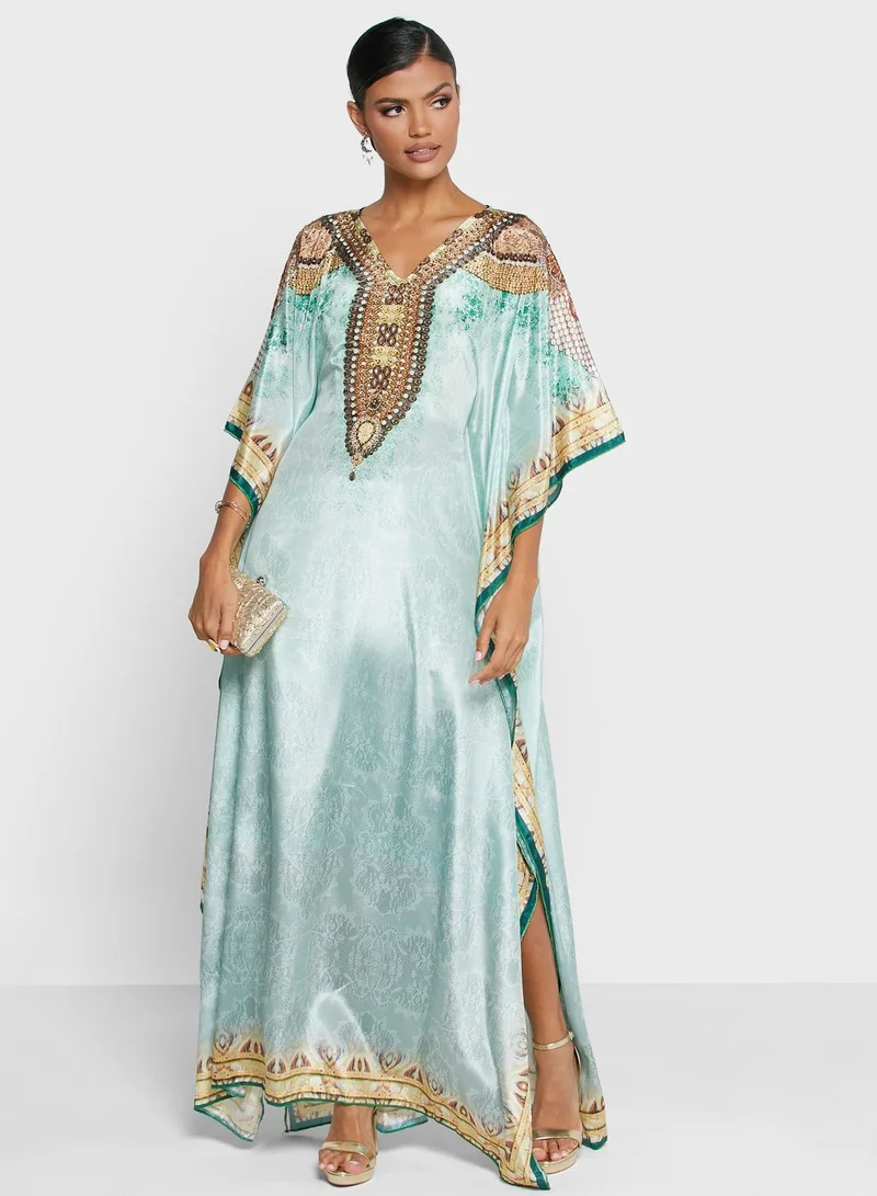 ARABIAN CLOSET Digital Print Oversized Kaftan