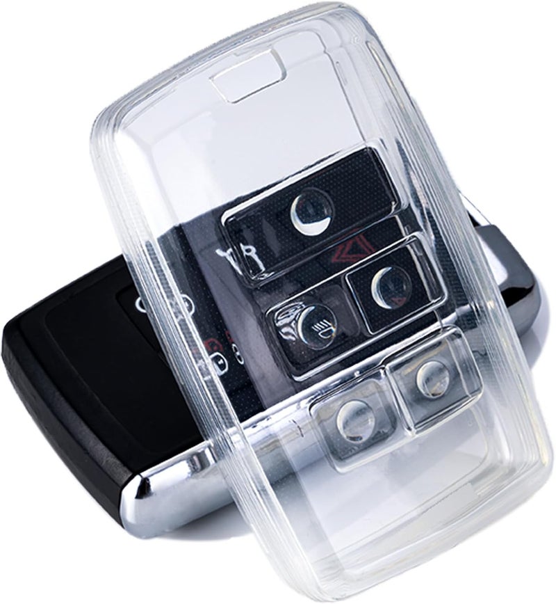 Flensent Clear TPU Key Fob Cover for 2018-2023 Land Rover Range Rover Evoque Vogue Discovery 5 Sport Jaguar E I-PACE - Image 1