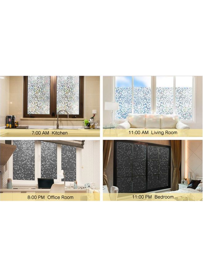 NIBEMINENT Window Privacy Film Sticker Clear/White 40x100cm - Image 3