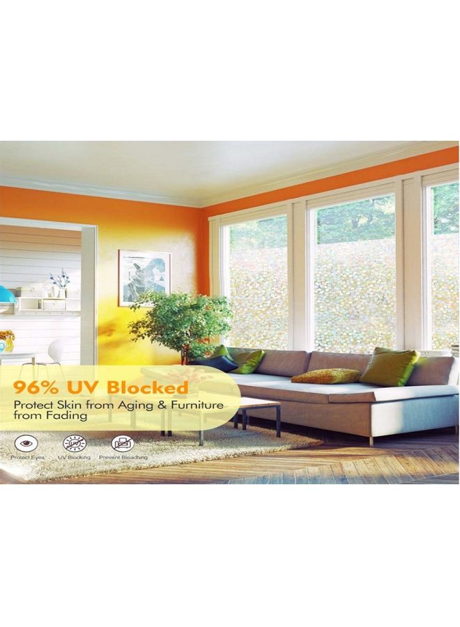 NIBEMINENT Window Privacy Film Sticker Clear/White 40x100cm - Image 2