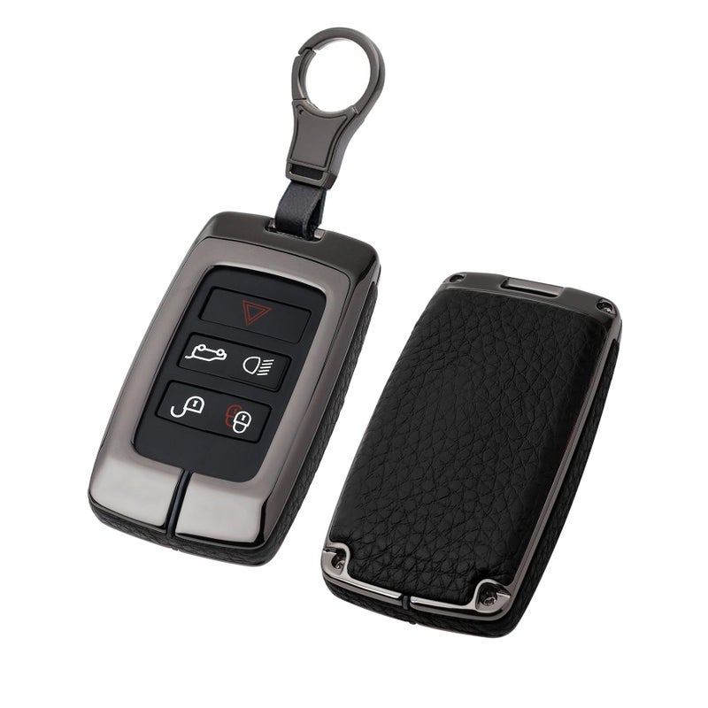 ontto Key Fob Cover Case Compatible with Land Rover Fit for Range Rover Black