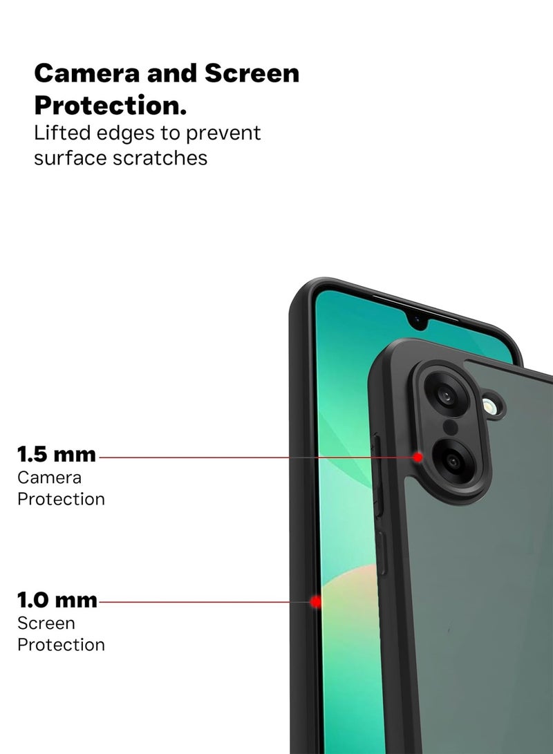 دبليو تيك غلاف بحماية نحيف للكاميرا من نوع TPU سيليكون هجين OnePlus Nord CE5 / OnePlus Ace 5 Racing 5G 2025 - شفاف/أسود (MCAPSA) - Image 3