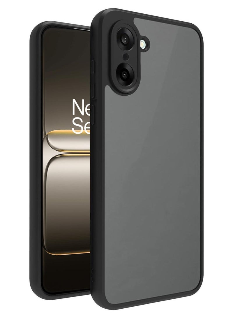 Wtech OnePlus Nord CE5 / OnePlus Ace 5 Racing 5G 2025 Hybrid TPU Silicone with Raised Camera Slim Armour Case Cover (MCAPSA) - Clear/Black - Image 1