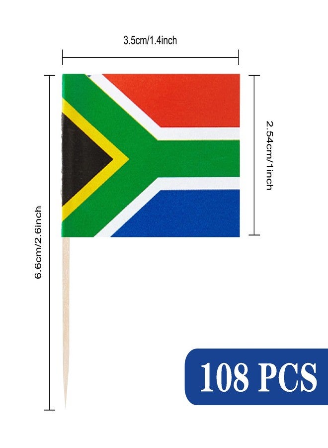 JBSJBS 54 Africa Countries Flag African National Cupcake Topper Flags Banner Mini Small Country World Toothpick Stick Flags Cake Party Festival Theme Decorations(108Pcs) - Image 2