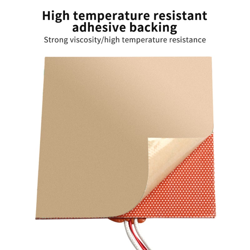 3D Printer Accessory Silicone Heater Pad 24V 60W Heating Mat 100x100mm Heated Bed with Thermistor Compatible with Voro V0 3D Printer - Image 4