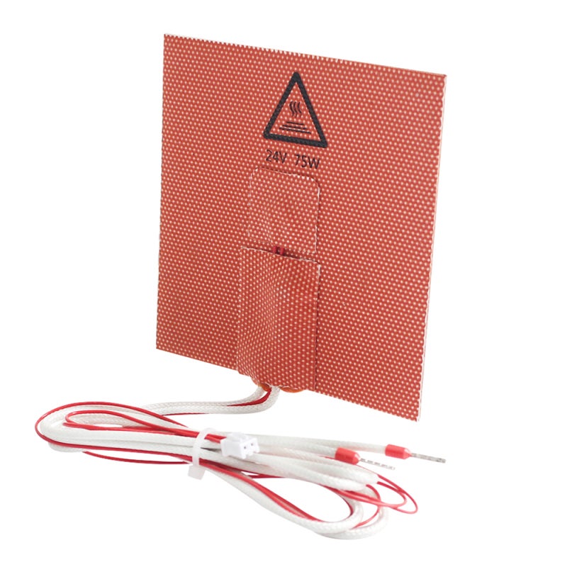 3D Printer Accessory Silicone Heater Pad 24V 60W Heating Mat 100x100mm Heated Bed with Thermistor Compatible with Voro V0 3D Printer - Image 1