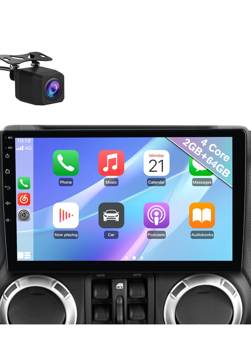 Junsun Car Radio Stereo Upgrade 2GB+32GB for Jeep Wrangler JK Compass Grand Cherokee Dodge Ram 1500 with CarPlay Android Auto - Image 1