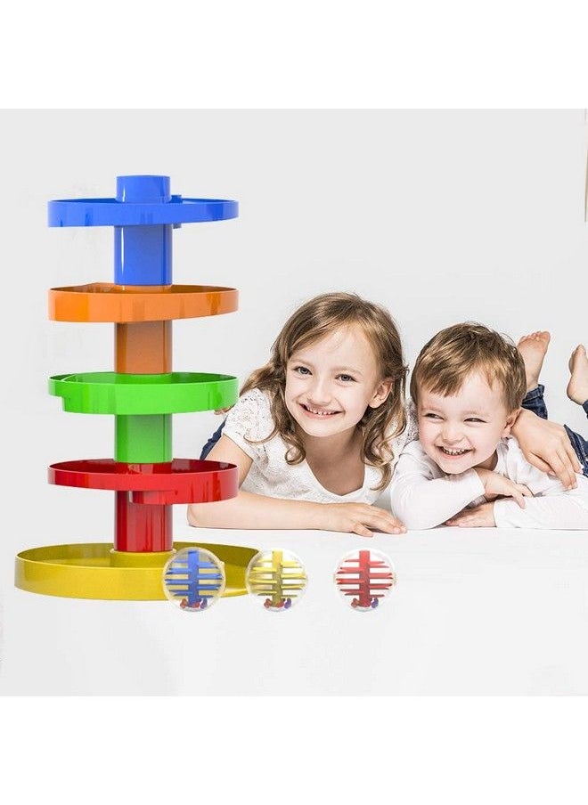 WEofferwhatYOUwant Single Ball Drop Toy For Kids Spinning Swirl Ball Ramp Activity Play Toy Safe For 9 Months And Up.  - Image 5