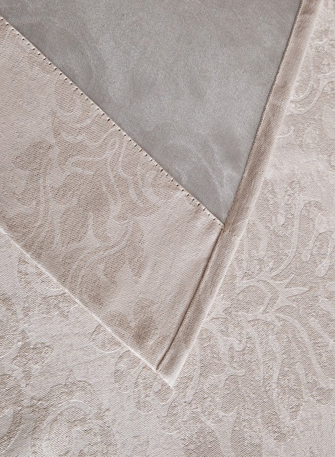 LINENZONE Damask Ivory Beige Extra Wide Curtain Panels - Used As Curtains for Patio Doors, Sliding Glass Doors, or Room Dividers. (Evelyn 102 x 84 Ivory) - Image 4