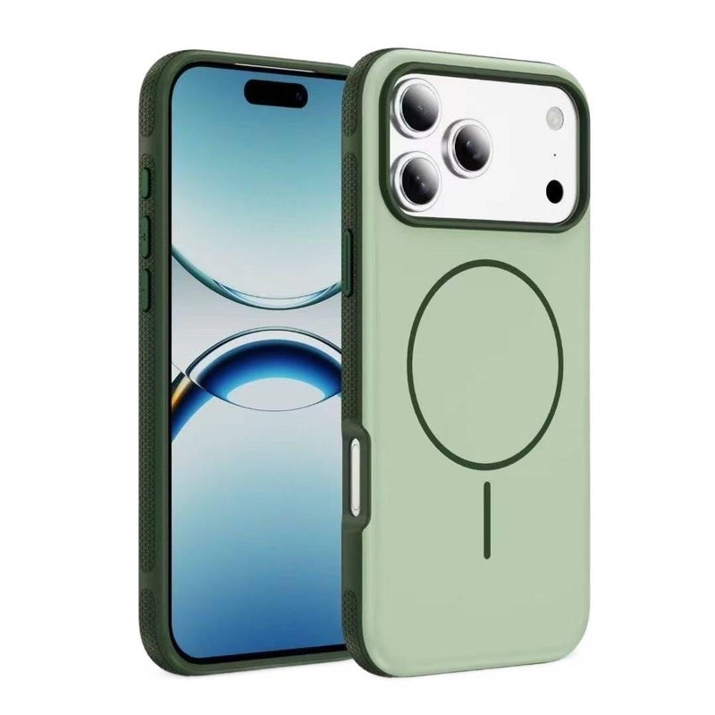 غطاء MagSafe بسيليكون لـ iPhone 14 / 14 Plus / 14 Pro / 14 Pro Max مع حماية من السقوط ومقاوم لبصمات الأصابع مع مقاوم للصدمات مع مغناطيس قوي مع ملمس غير لامع باللون رمادي مغناطيسي. - Image 4