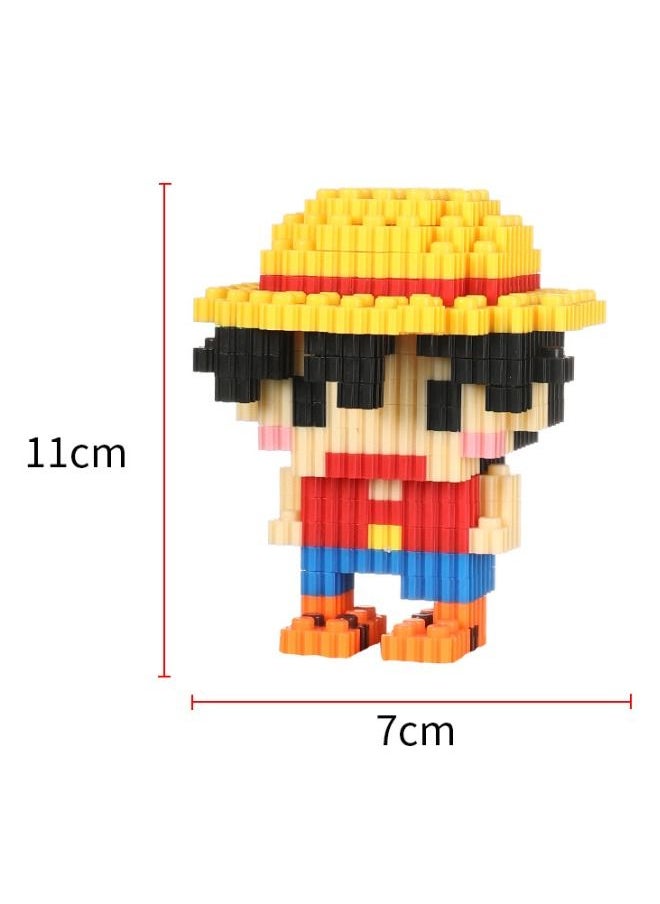 One Piece Luffy & Chopper Building Bricks Set, DIY Block Building Set, Classic Mini Building Bricks, Assembling Building Blocks Suitable for Boys and Girls Aged 14 and Up（2 Sets, 780 Pcs in Total)  - Image 2