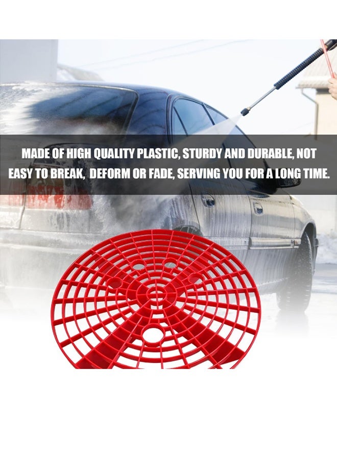 Car Wash Bucket Insert, Dirt Guard Bucket Insert Helps Remove Dirt Debris Washing Kit, Detail Grit Trap Filter Cleaning Tool Fits 3-5 Gallon Bucket, Car Accessories（Red） - Image 5