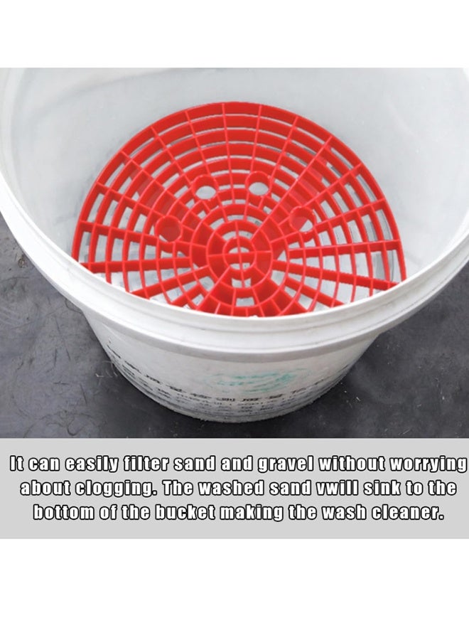 Car Wash Bucket Insert, Dirt Guard Bucket Insert Helps Remove Dirt Debris Washing Kit, Detail Grit Trap Filter Cleaning Tool Fits 3-5 Gallon Bucket, Car Accessories（Red） - Image 3
