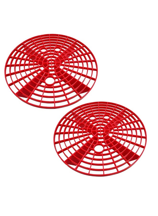 Car Wash Bucket Insert, Dirt Guard Bucket Insert Helps Remove Dirt Debris Washing Kit, Detail Grit Trap Filter Cleaning Tool Fits 3-5 Gallon Bucket, Car Accessories（Red） - Image 1