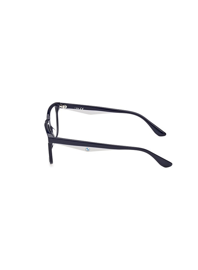 BMW Men's Rectangular Eyeglass Frames Shiny Blue BMW BW5063-H09055 55 mm - Image 2
