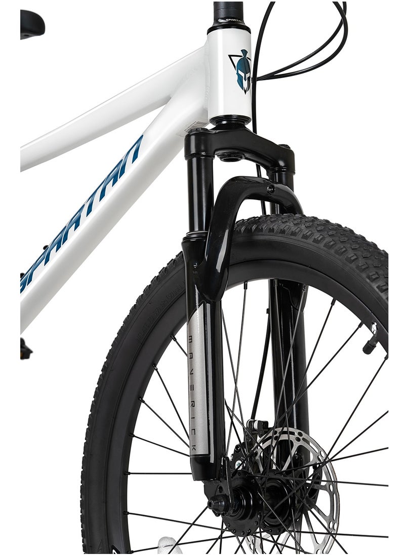 Spartan Spartan 24" Maverick MTB White - Wide Knobby Tyres, Premium & Sleek Build, Shimano Groupset & Dual Disc Brakes  - Image 3