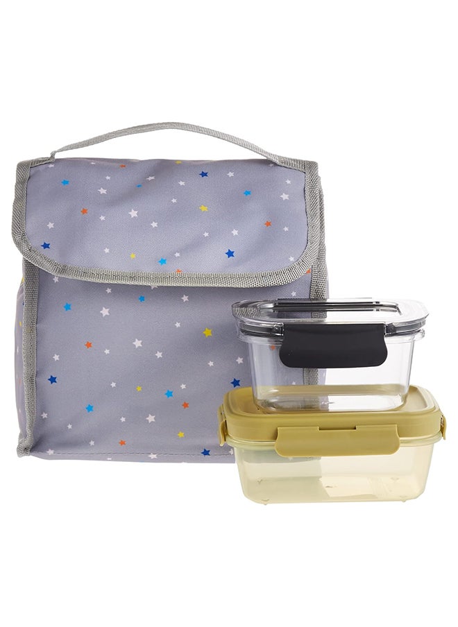 Home Pro 2 Pieces Home Pro Grey Lunch Bag with Food Container Multicolor  - Image 5