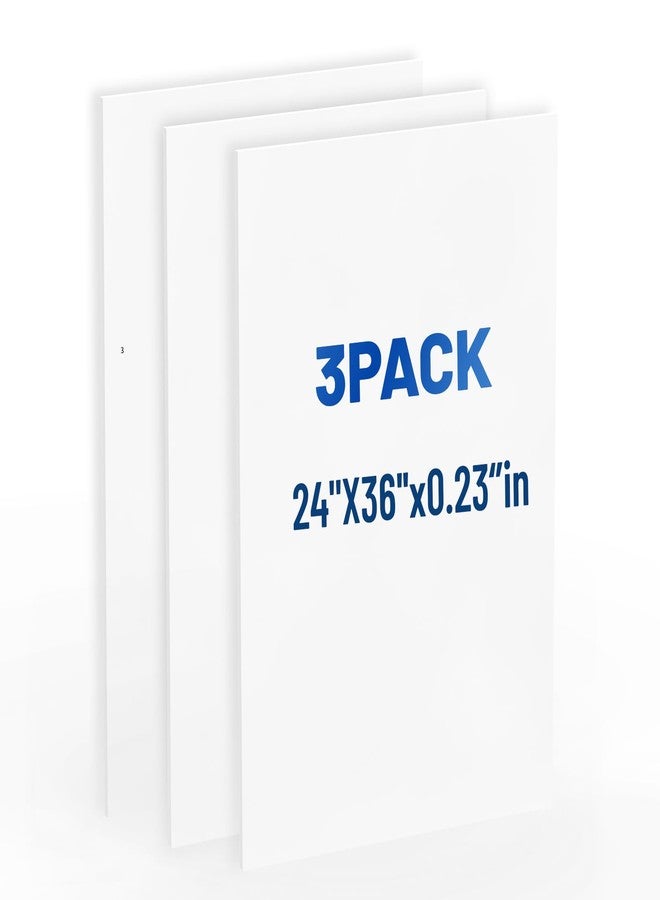 IN WHICH BAY Foam Board 24 x 36 in, 3/16" (5mm) - 3 Pack, White Poster Board, Double Sided Sign Board Foam Board for Mounting, Crafts, Paintings, Art, Display. - Image 1