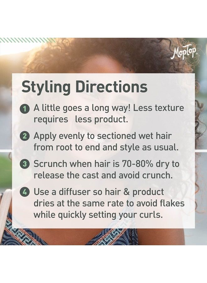 MopTop Curly Hair Custard Gel for Fine, Thick, Wavy, Curly & Kinky-Coily Natural hair, Anti Frizz Curl Moisturizer, Definer & Lightweight Curl Activator w/Aloe, great for Dry Hair, 8oz. - Image 5