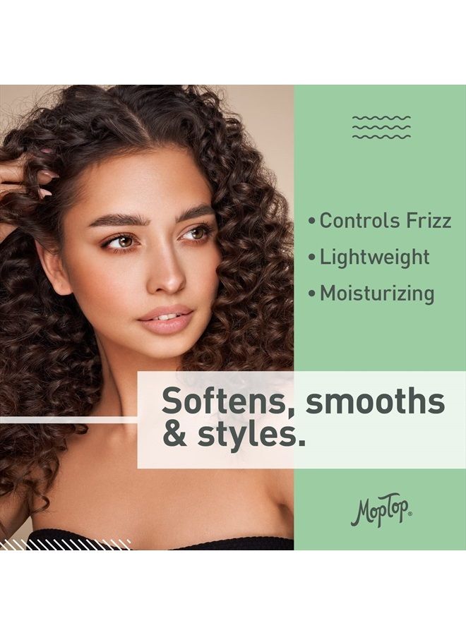 MopTop Curly Hair Custard Gel for Fine, Thick, Wavy, Curly & Kinky-Coily Natural hair, Anti Frizz Curl Moisturizer, Definer & Lightweight Curl Activator w/Aloe, great for Dry Hair, 8oz. - Image 2