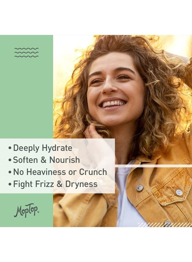 MopTop Curly Hair Custard Gel for Fine, Thick, Wavy, Curly & Kinky-Coily Natural hair, Anti Frizz Curl Moisturizer, Definer & Lightweight Curl Activator w/Aloe, great for Dry Hair, 8oz. - Image 4