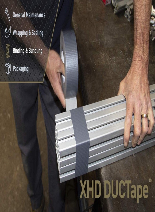 اي بس سي شريط لاصق IPG XHD DUCTape، شريط لاصق شديد التحمل، 1.88 بوصة × 60 ياردة، فضي (لفة واحدة) - Image 3