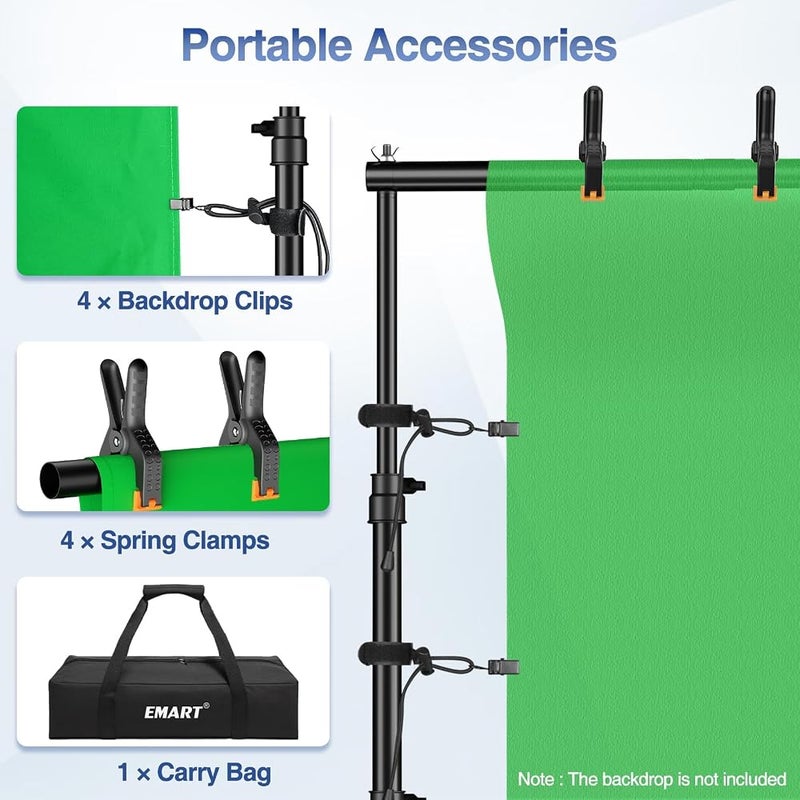 EMART Heavy Duty Pipe and Drape Backdrop Stand Kit, 10ftx20ft, Gold - Image 5