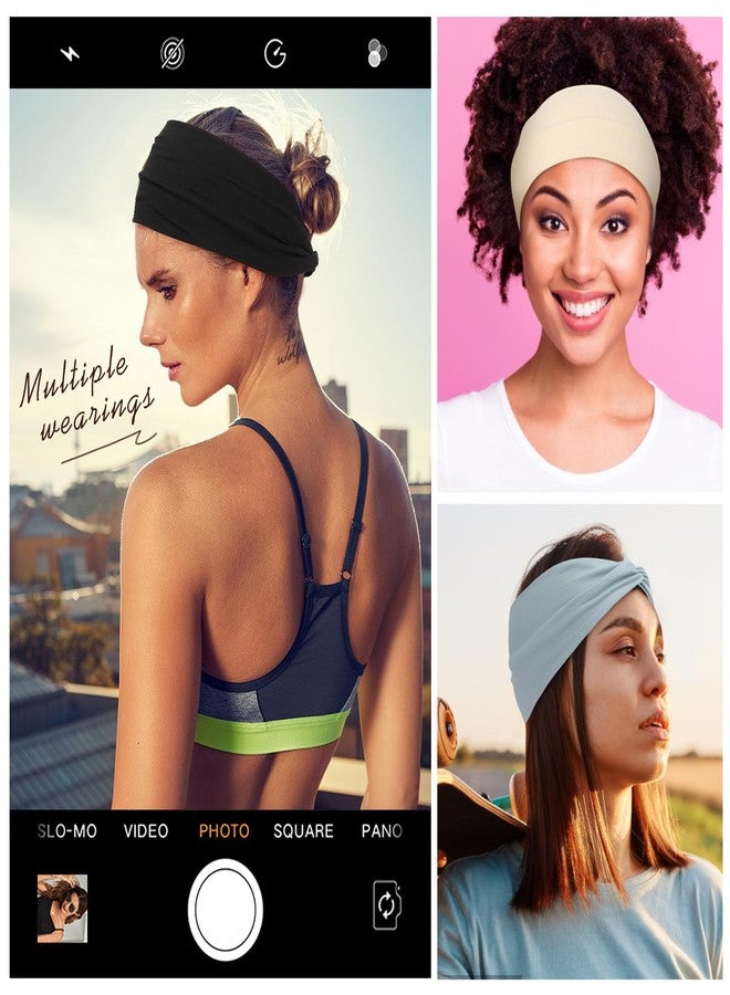 Panleding 12 Pcs Stretchy Headbands for Women, Absorbed Sport Headband Soft Twist Knotted Headbands for Daily Life Yoga - Image 5