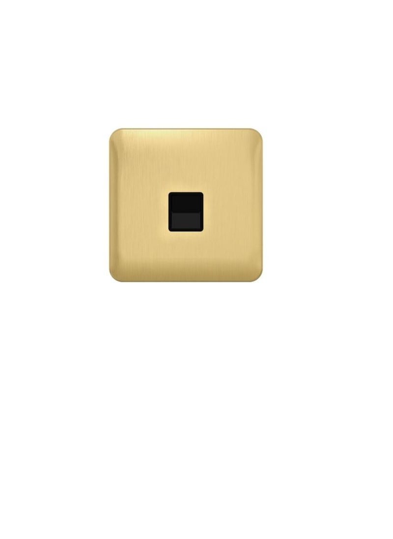 Schneider Electric Schneider Electric GGBL7061BSBS Lisse - Telephone - 1 Gang BT Master Satin Brass with Black Interior  - Image 2