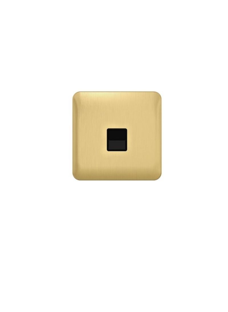 Schneider Electric Schneider Electric GGBL7061BSBS Lisse - Telephone - 1 Gang BT Master Satin Brass with Black Interior  - Image 1