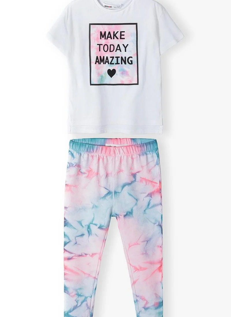 مينوتي Kids Girls T-Shirt And Legging Set