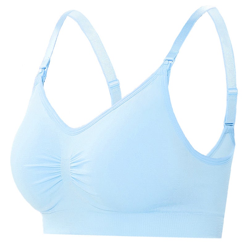 Maternity Nursing Bra Large Size Front Clasp Anti-Sagging Cameo purple  - Image 4