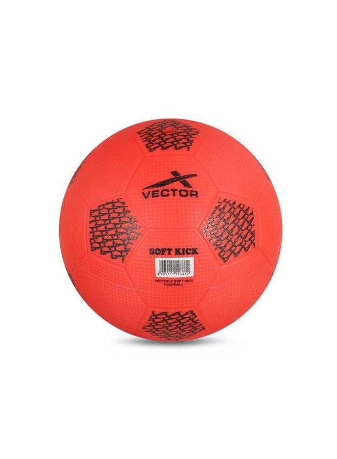 Vector X Soft Kick PVC Rubber Moulded Indoor/Outdoor Water-Resistant Football, Red, Size 1, Suitable for Kids below 5 Years - Image 2